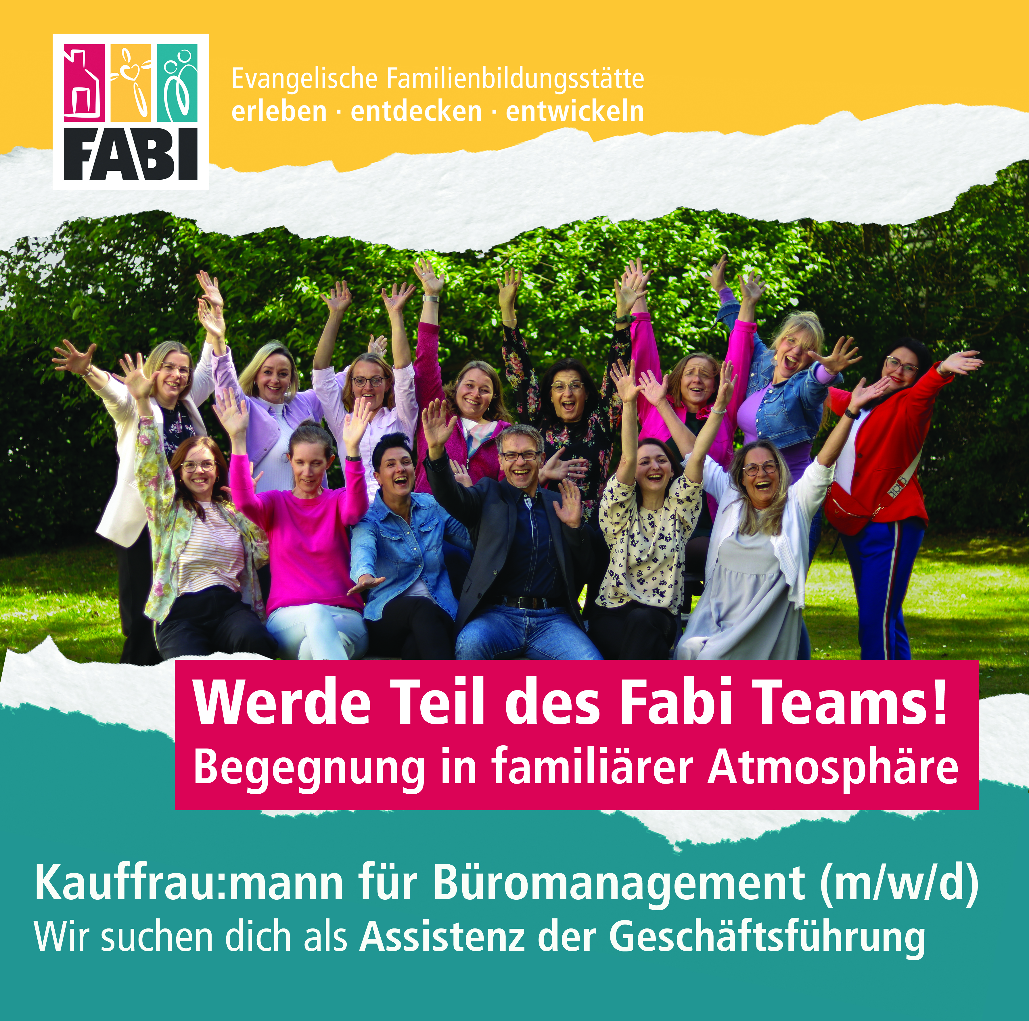 Öffnet die Seite 'Werde Teil des Fabi Teams!'