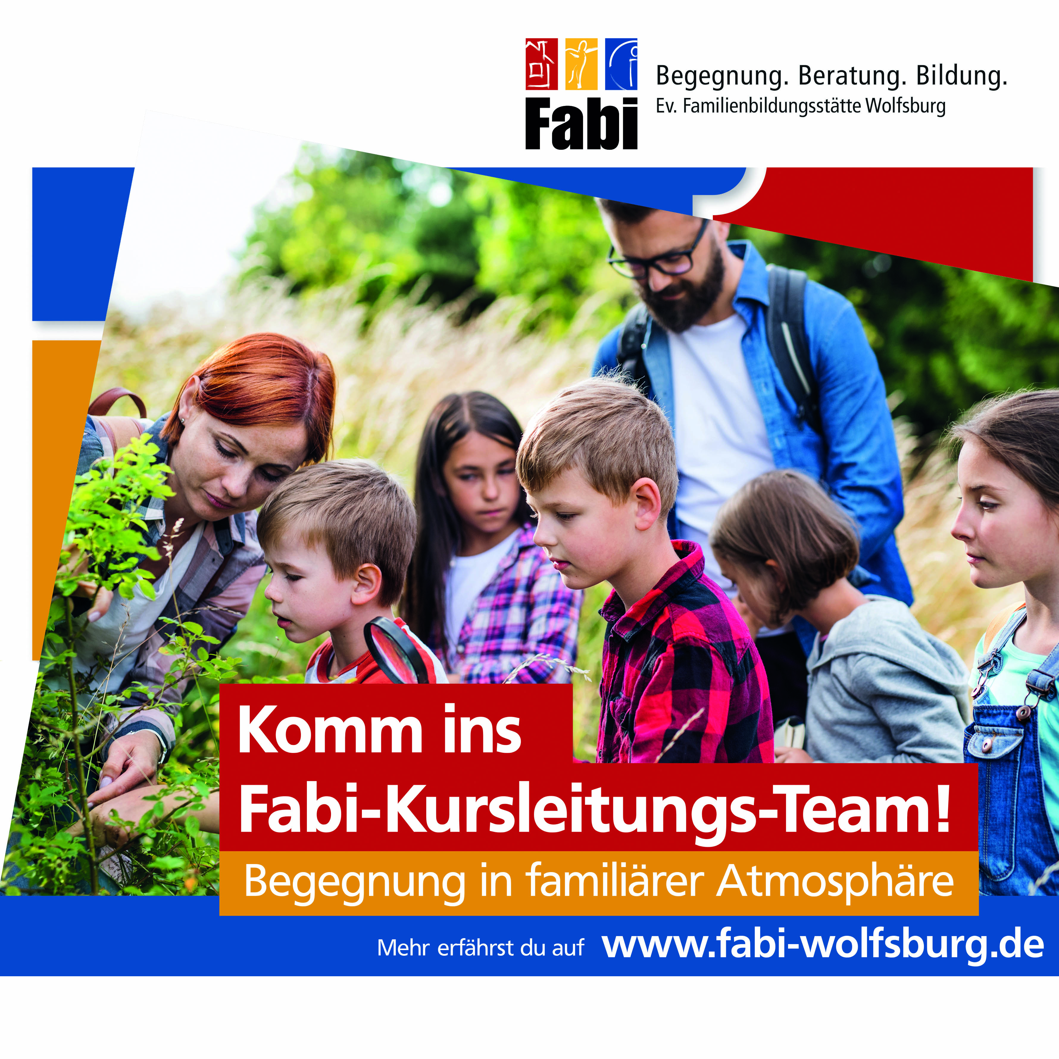 Öffnet die Seite 'Werde Teil im Team der Fabi Kursleitungen'